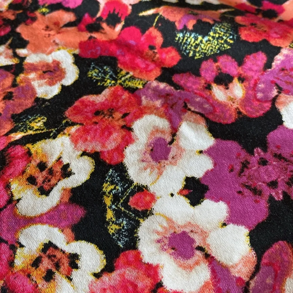 Nicole by Nicole Miller Floral Shorts - Pink and Black - Picture 7 of 14